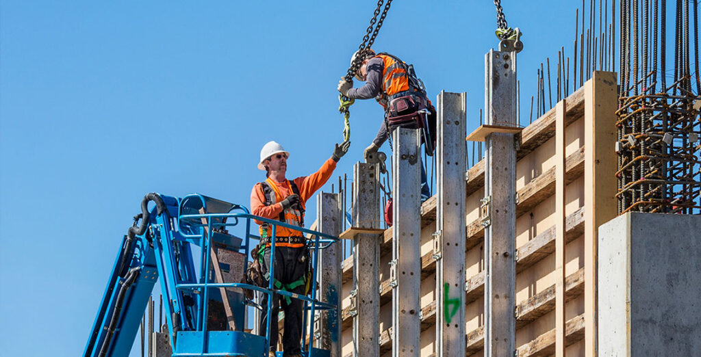 Decorative photo of workers on a construction site